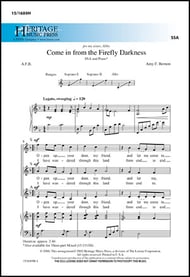 Come in from the Firefly Darkness SSA choral sheet music cover Thumbnail